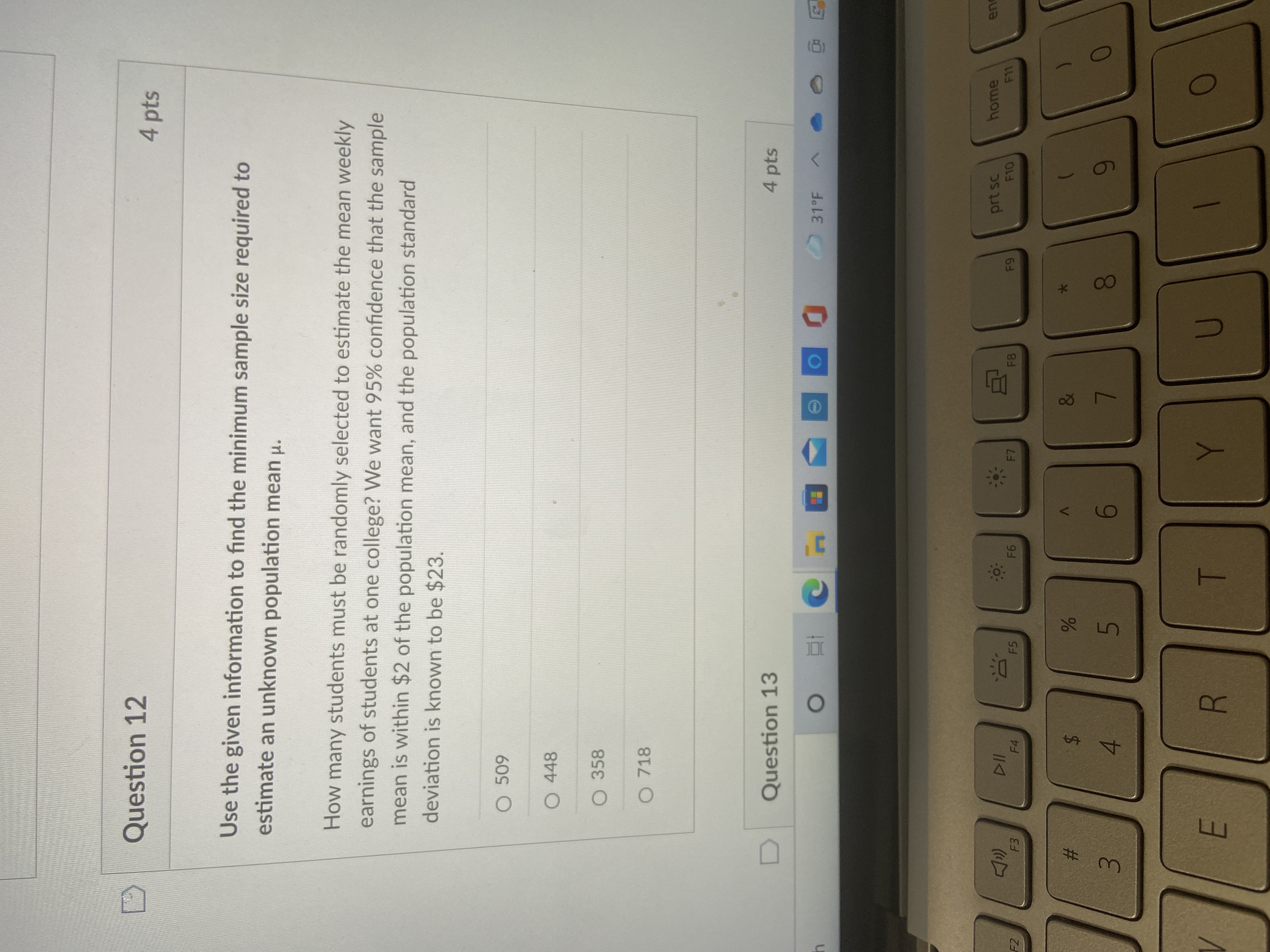 F8 9 F10 % A & K LO 4 5Question 7 4