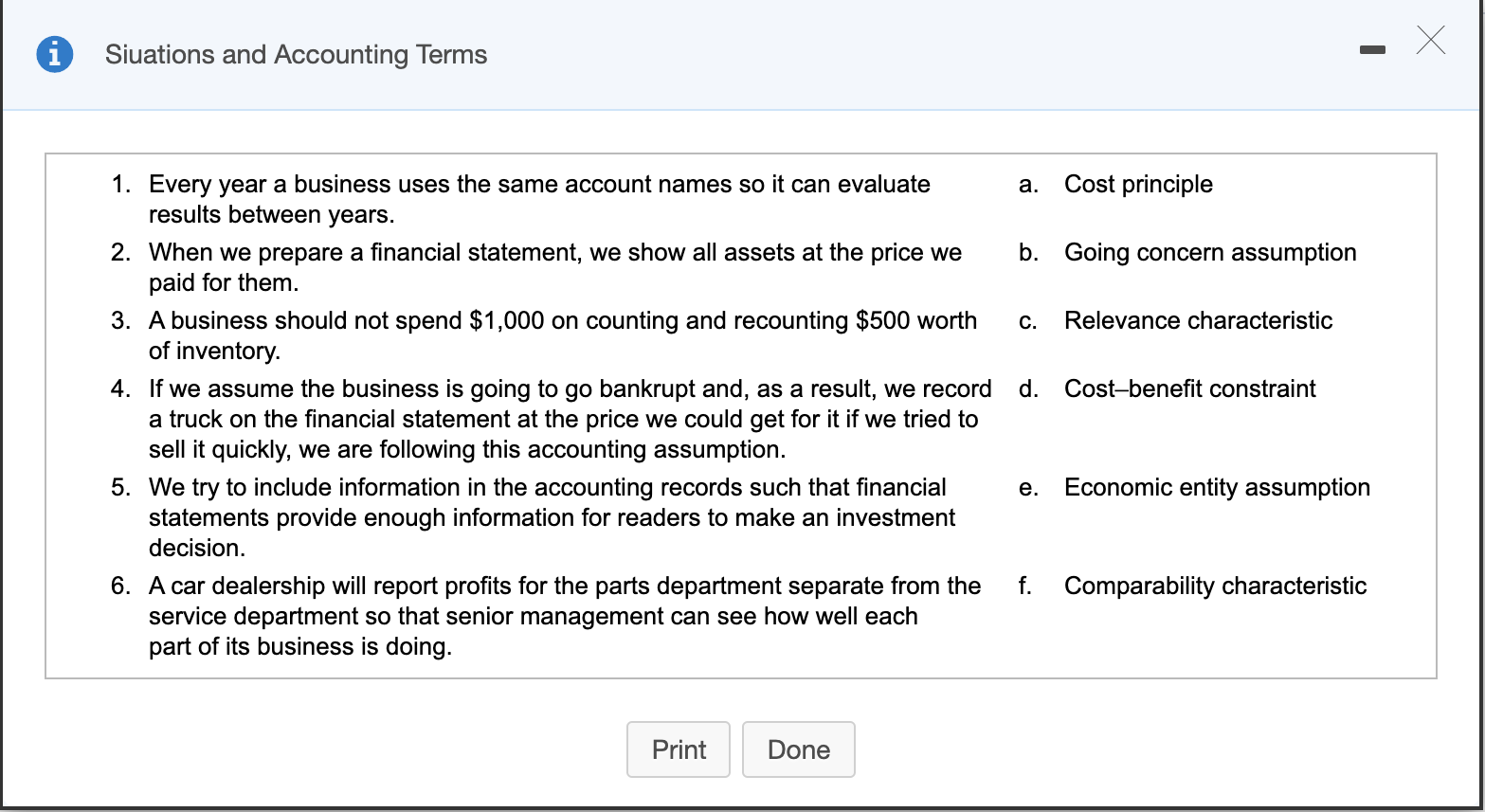 are done this way. o Siuations and Accounting Terms . Every year