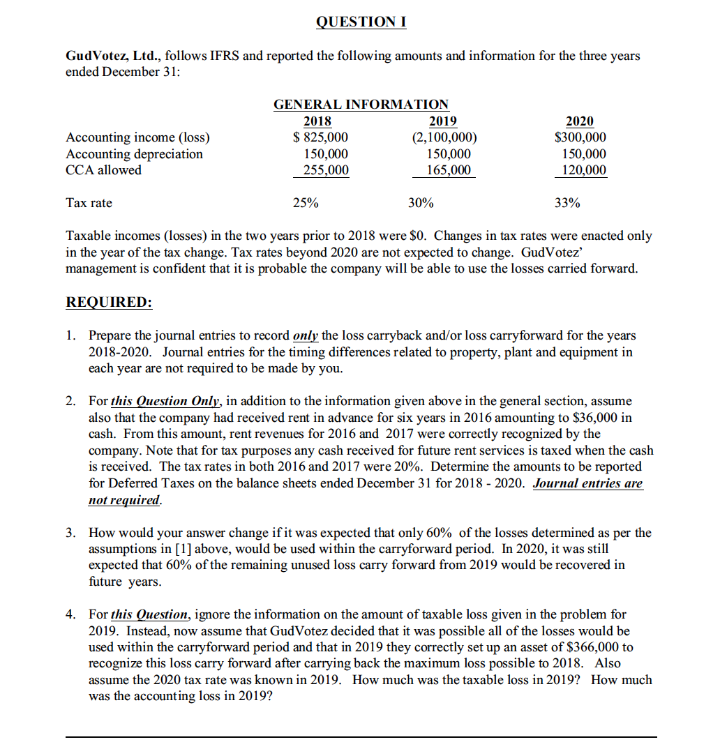 IFRS and reported the following amomts and information for the three years