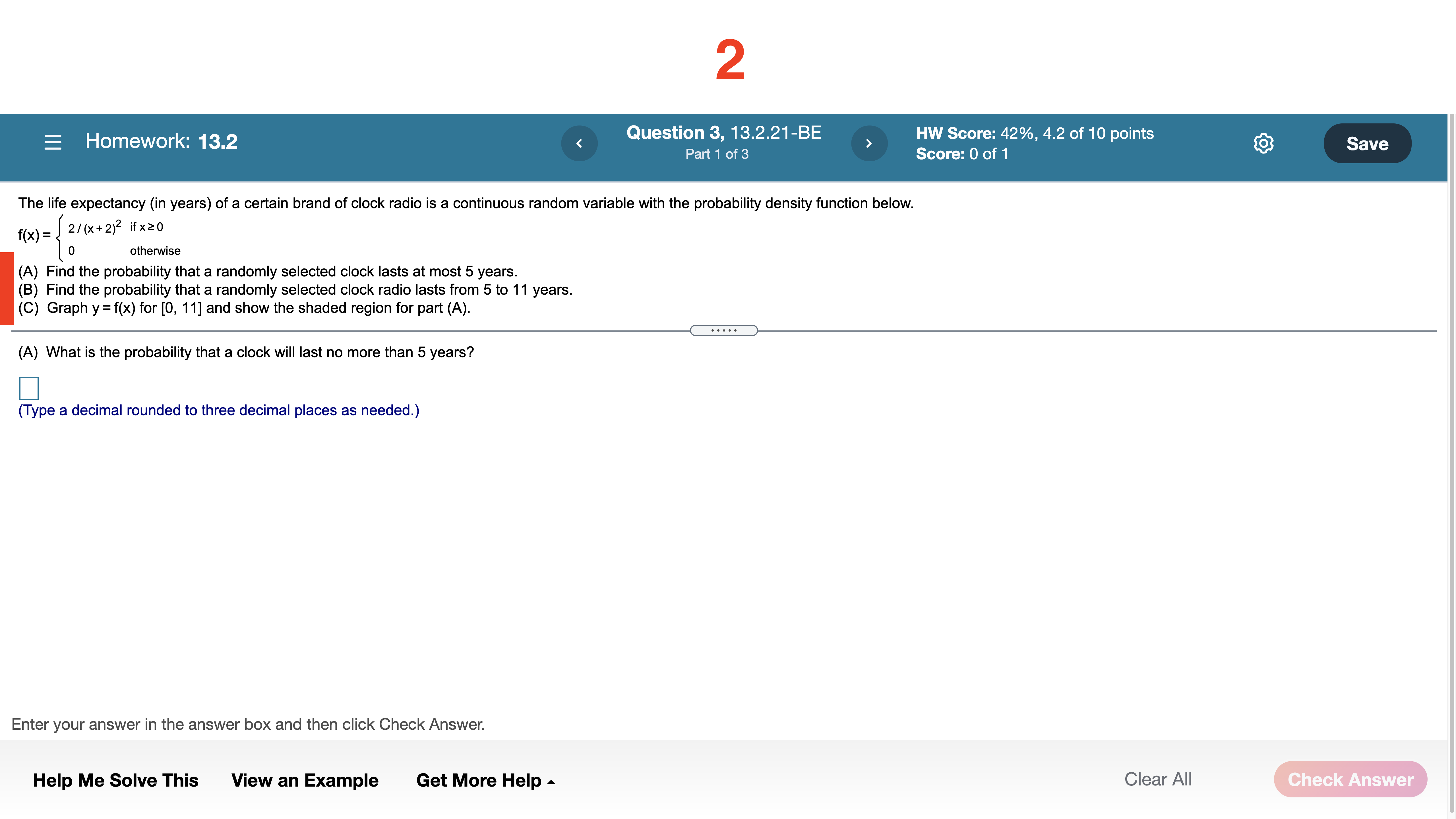 0 of 1 E Homework: 12.5 Ayeast culture weighing 2 grams is
