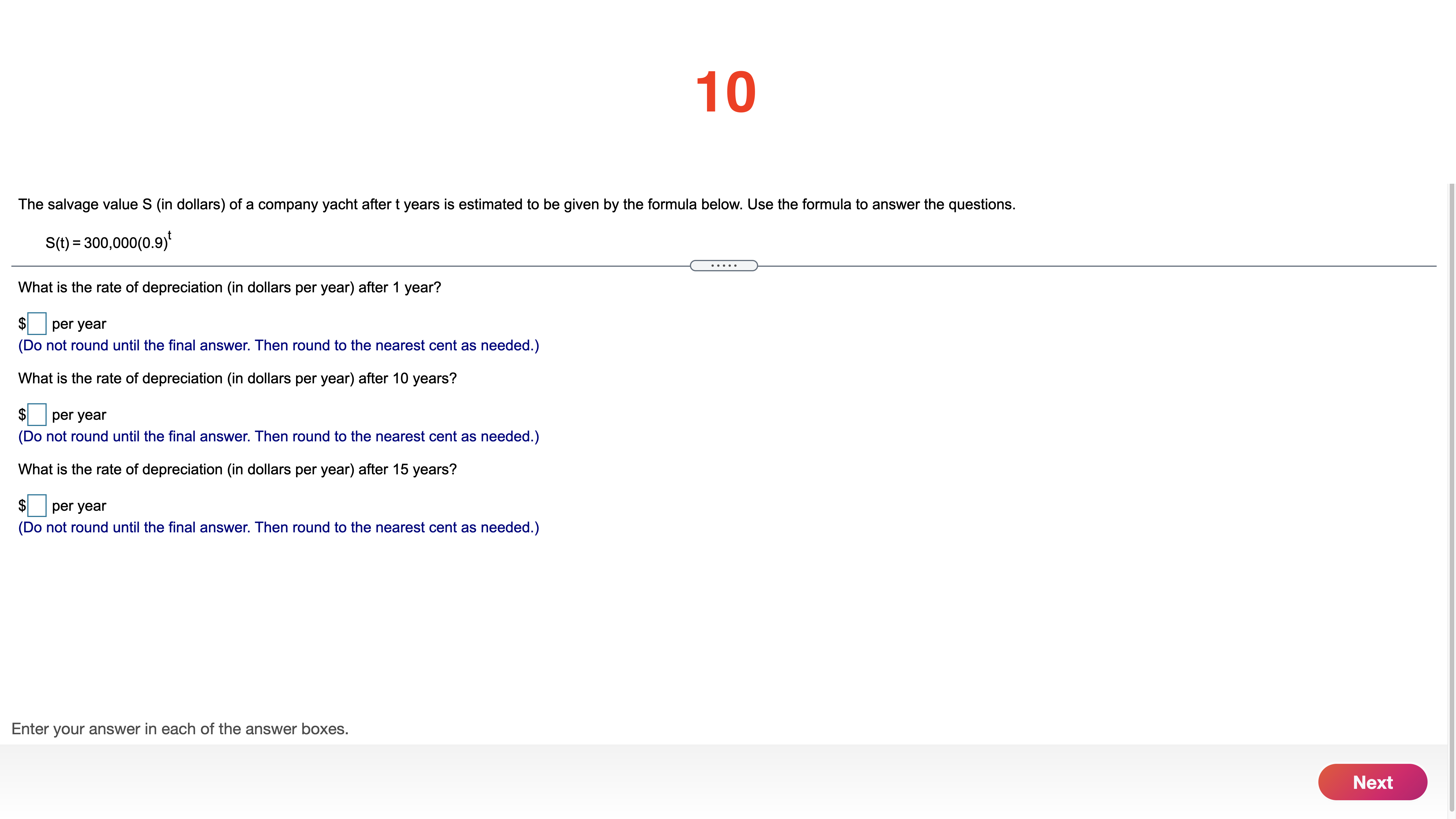 dy =(Simplify your answer.) Enter your answer in the answer box. Next8