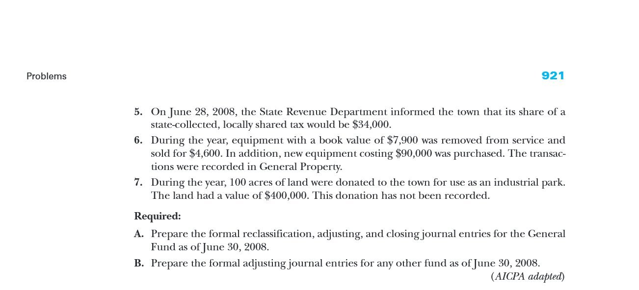 Department informed the town that its share of a state-collected, locally shared