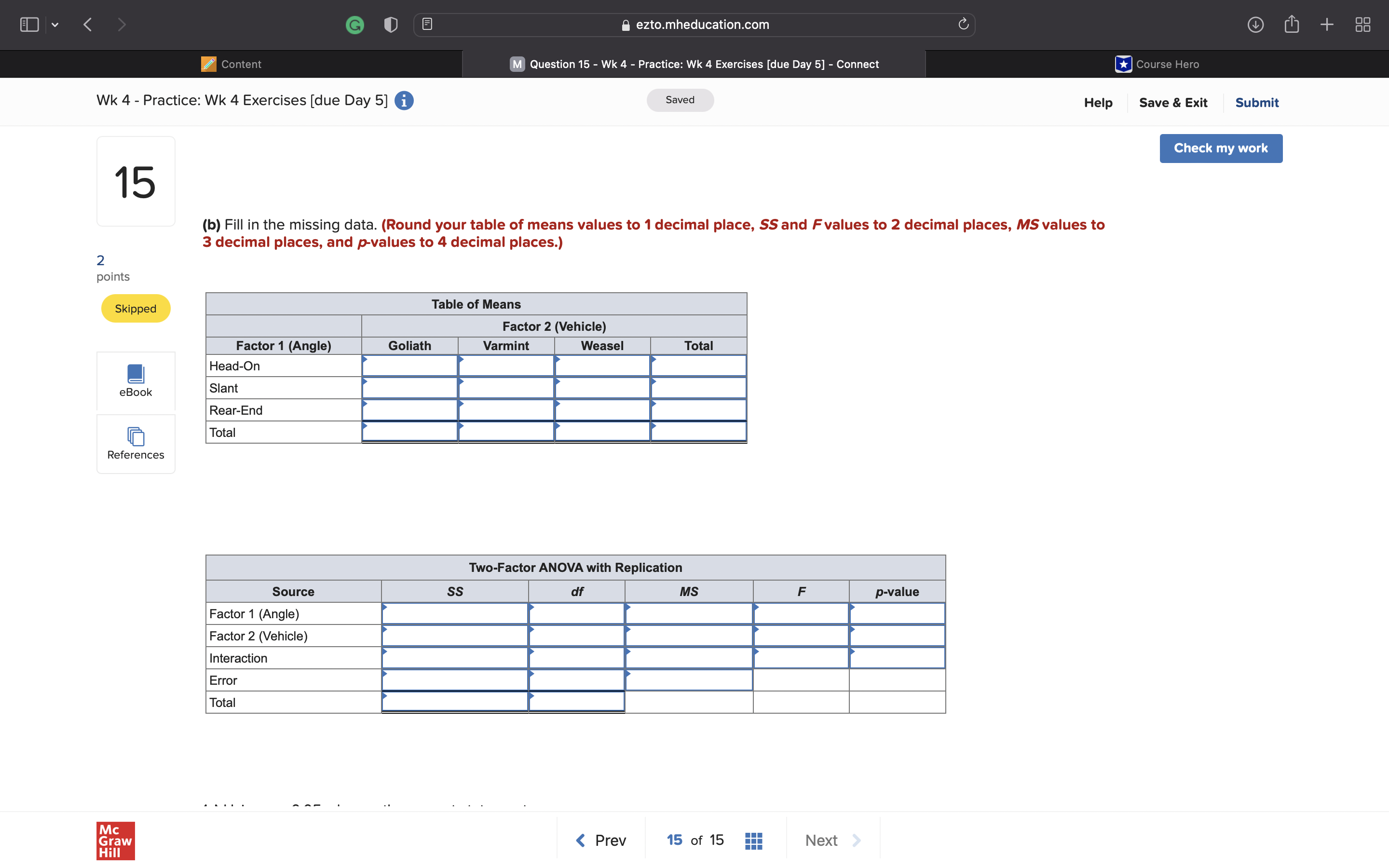 and the resulting damage was estimated. Crashes were from three angles: head-on,