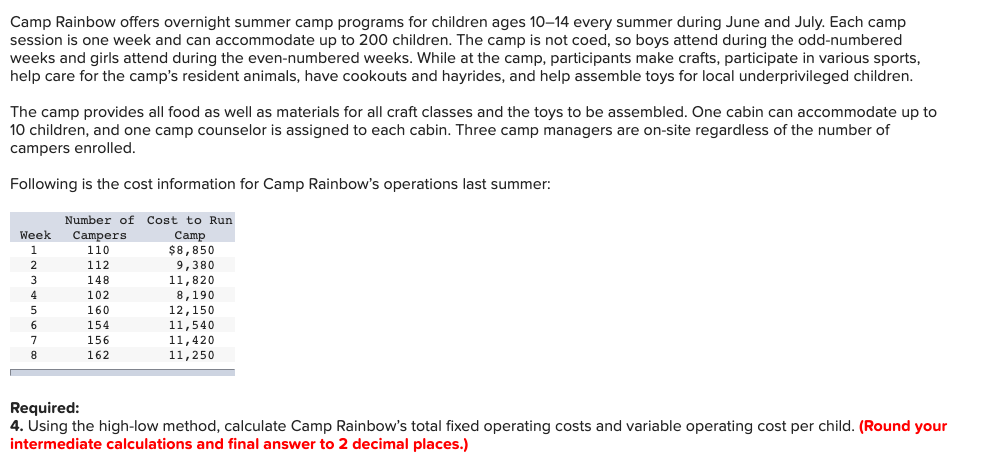summer camp programs for children ages 1014 every summer during June and