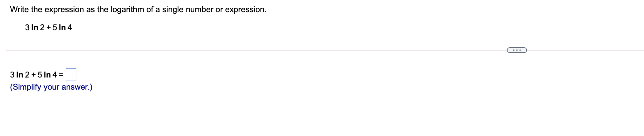 as a sum and/or difference of logarithms, with all variables to the