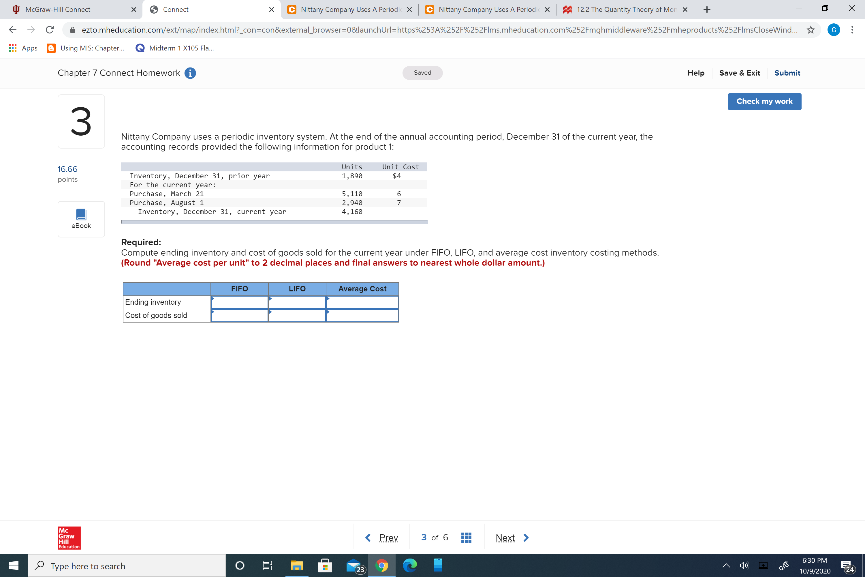 X C Nittany Company Uses A Periodic X C Nittany Company Uses