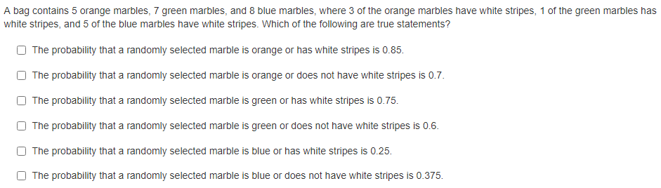  For the question below select ALL THAT APPLY. There is more