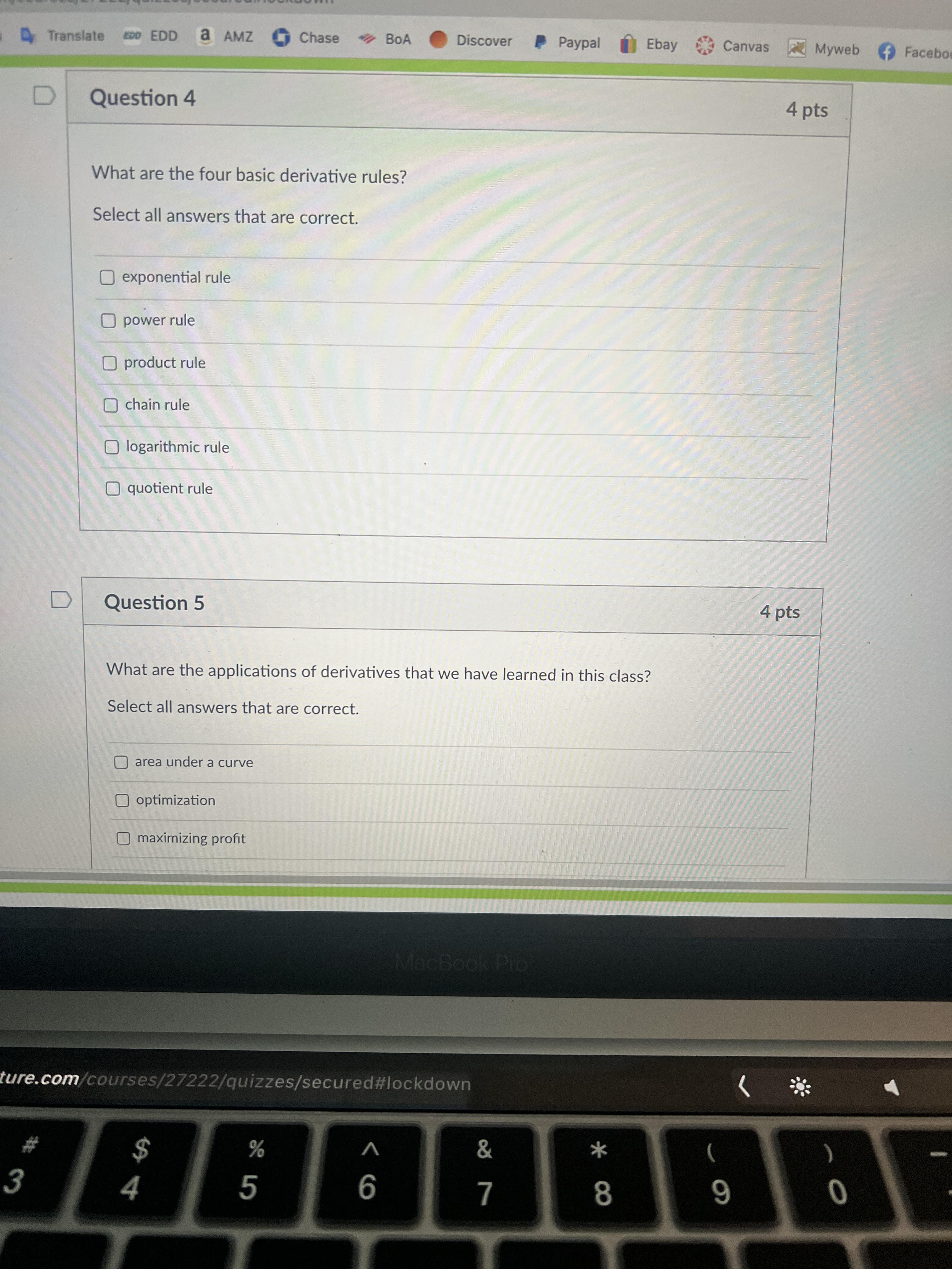 What are the applications of derivatives that we have learned in this