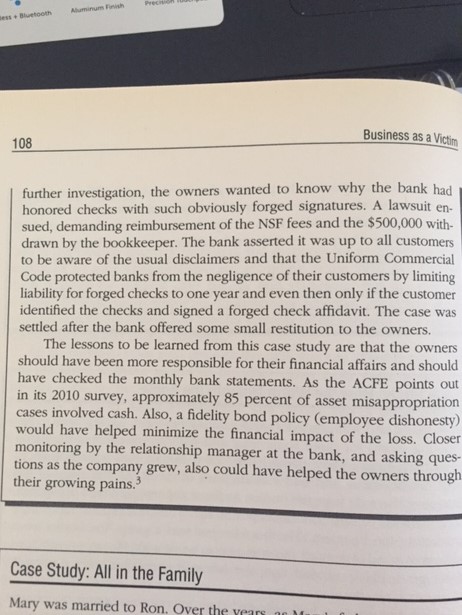 fraud fromoccurring in the future and include reasonsfor the policy andprocedures you