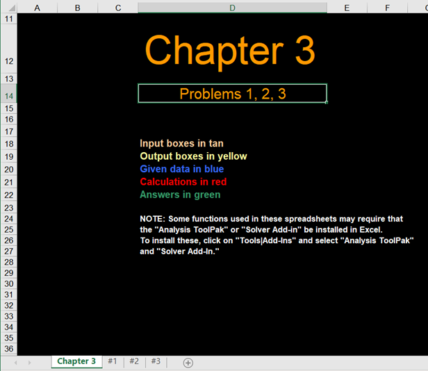 boxes in tan Output boxes in yellow Given data in blue Calculations