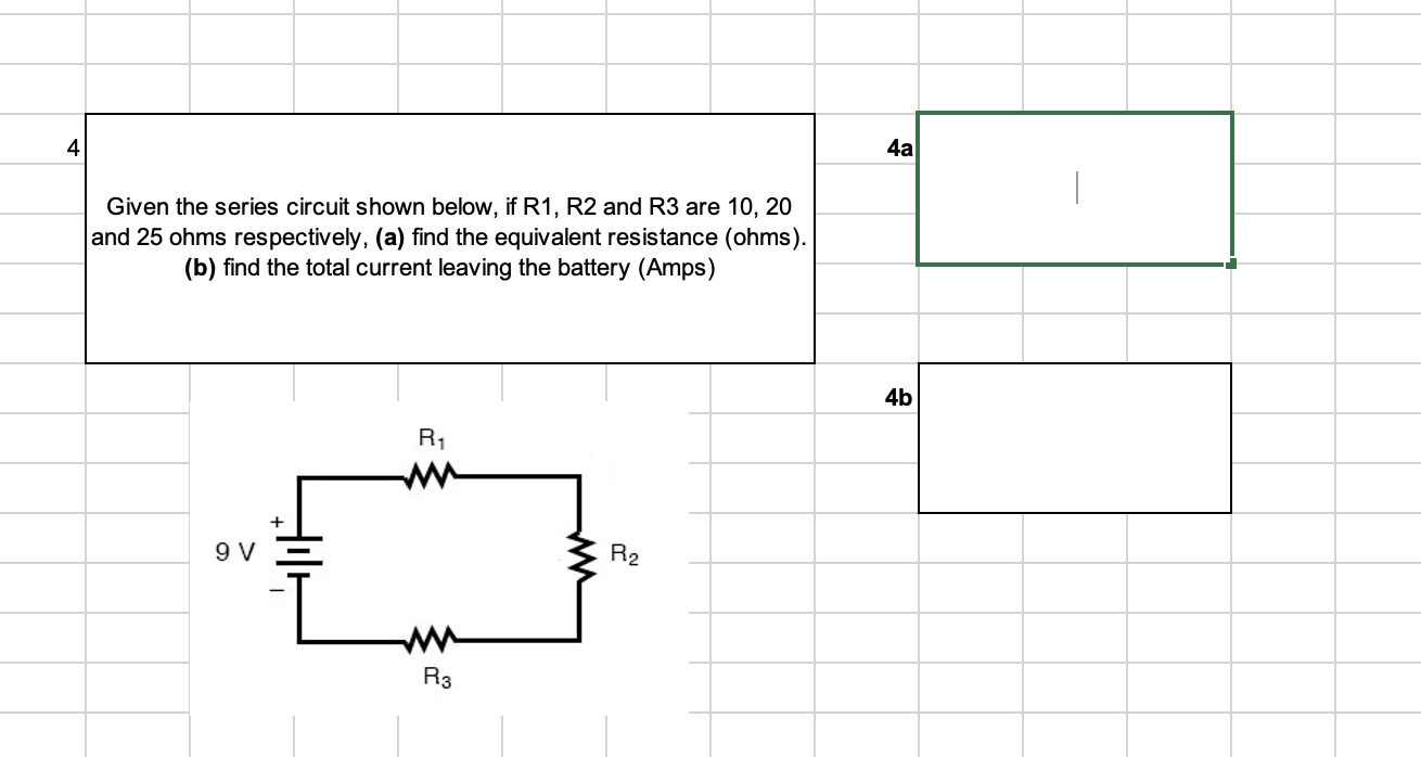 and R3 are 10, 20 and 25 ohms respectively, (a) find the