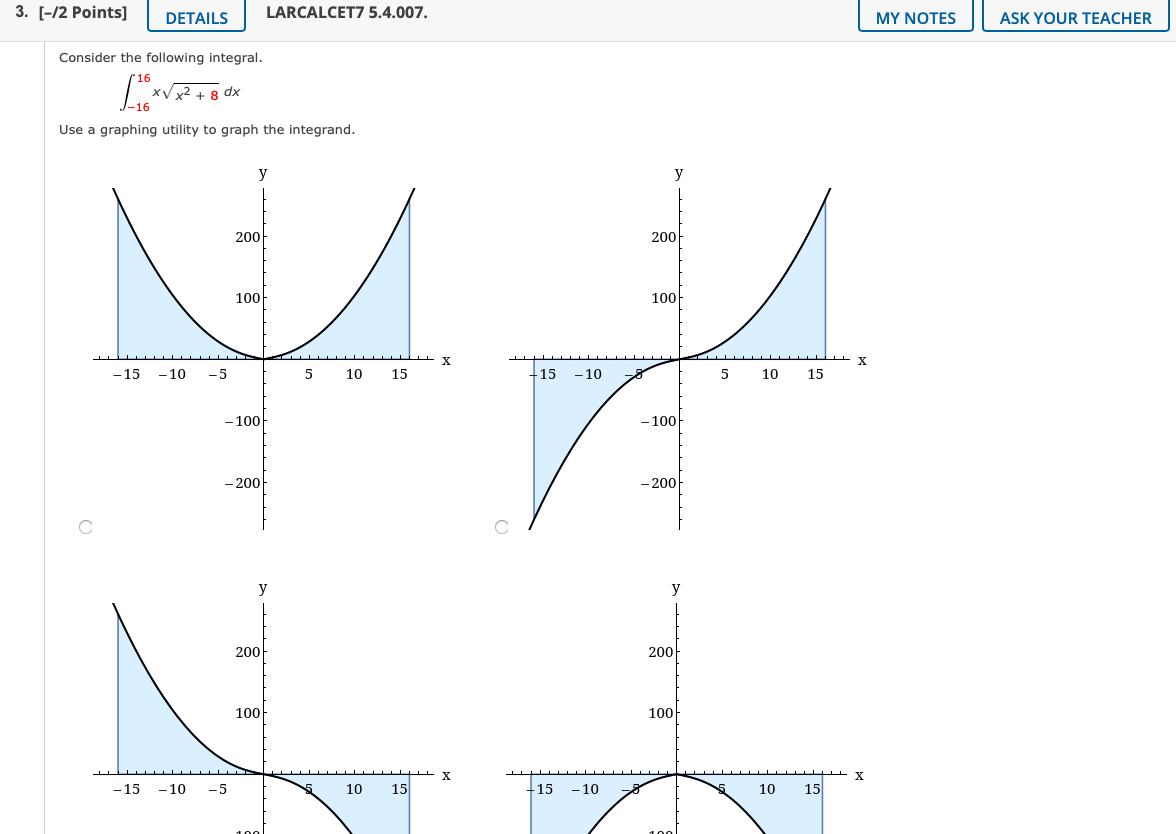 graph the integrand. ASK YOUR TEACH sin x dx y 1.5 1.5/