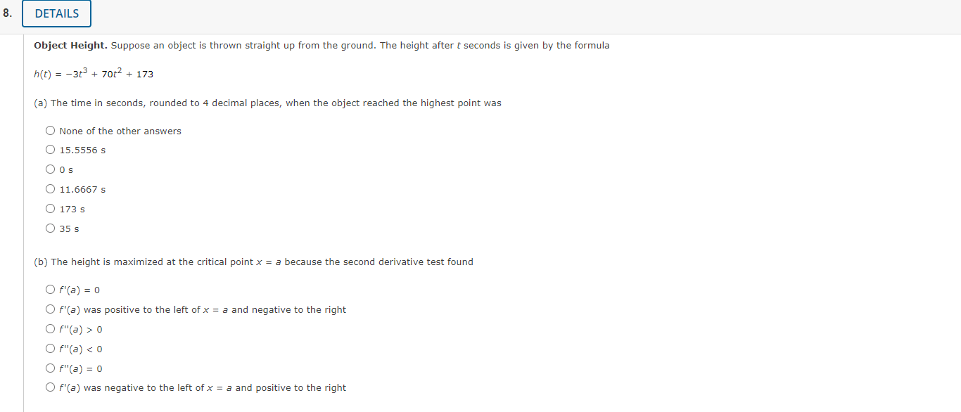 ground. The height after t seconds is given by the formuia hm