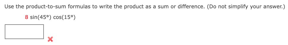 y) Ex Use the sum-to-product formulas to write the sum or difference