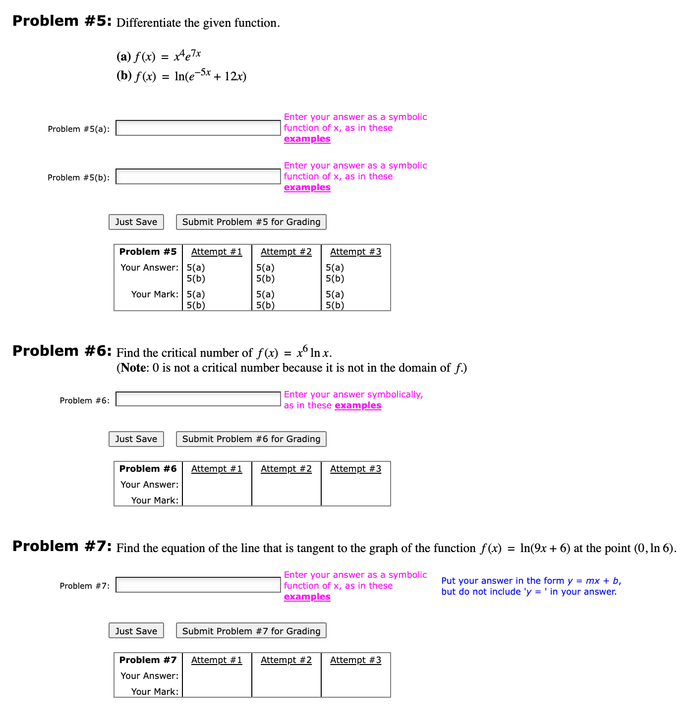 as in these mm Problem #3{c): |:| Problem #301): |:| Separate your