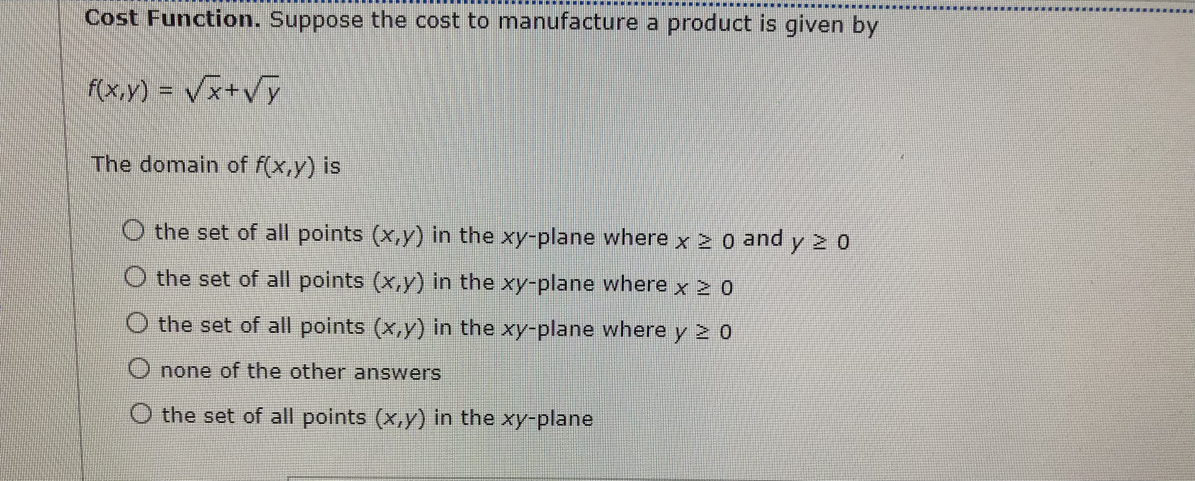 in the xy-plane where x 2 0 and y 2 0 the