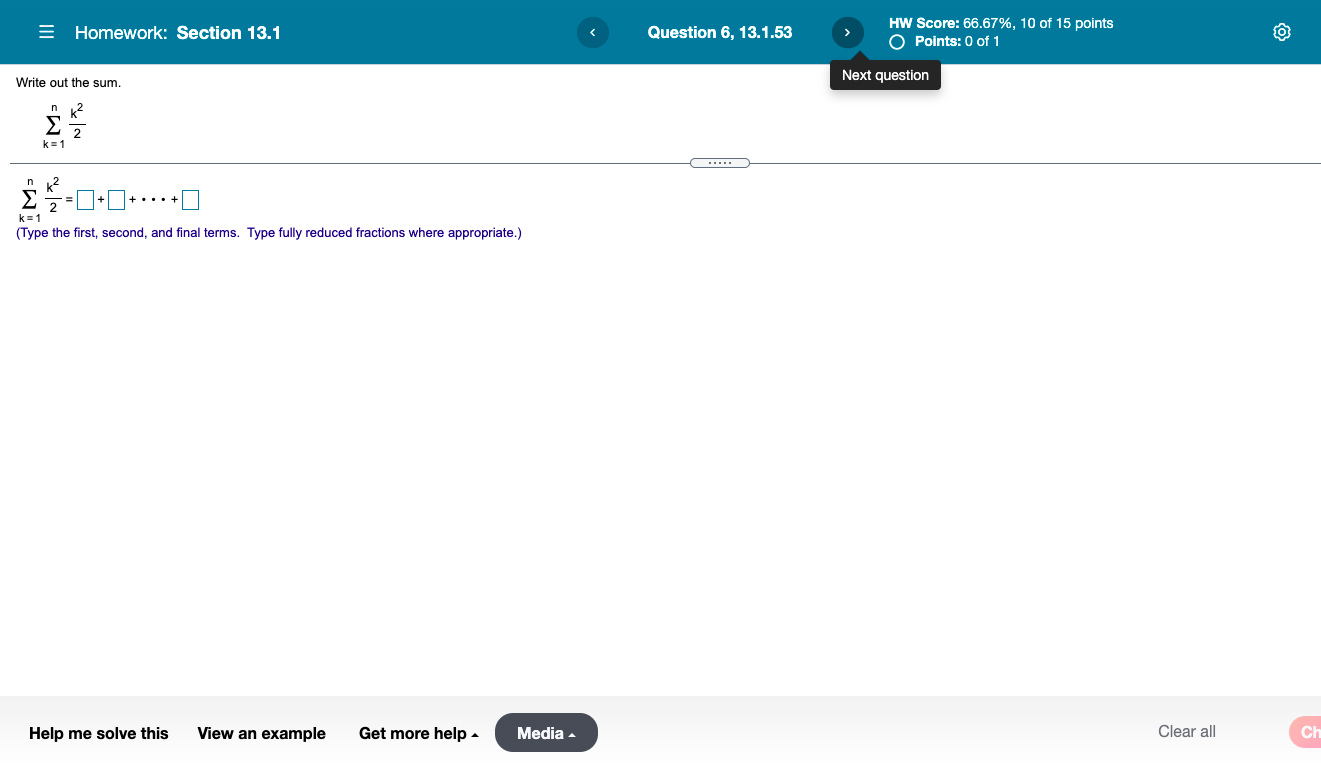 Section 13.1 Question 5, 13.1.37 HW Score: 66.67%, 10 of 15 points