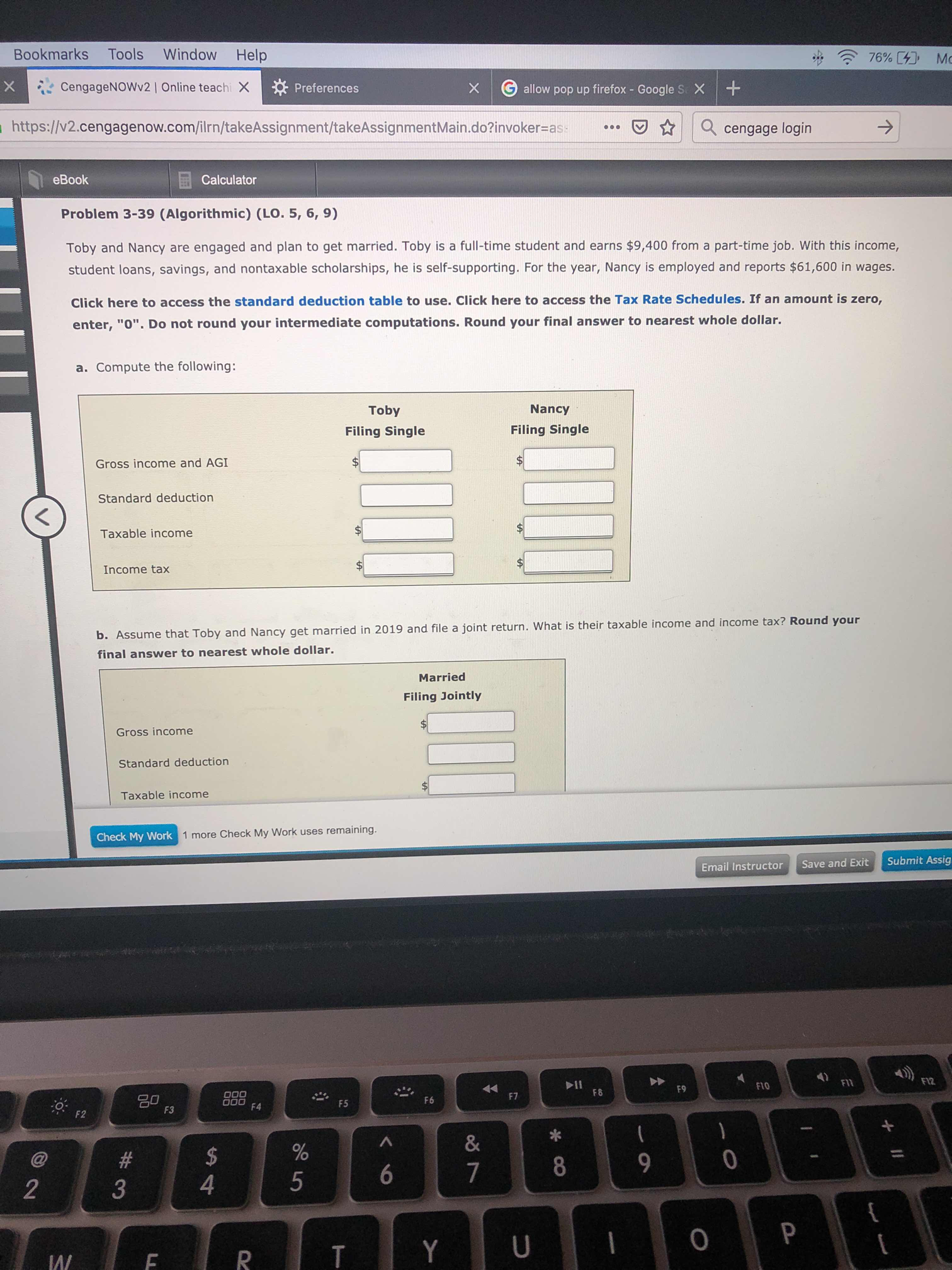  Bookmarks Tools Window Help 76% [4]. M X CengageNOWv2 | Online