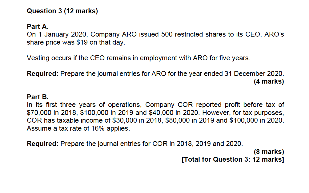 2020, Company ARO issued 500 restricted shares to its CEO. ARO's share