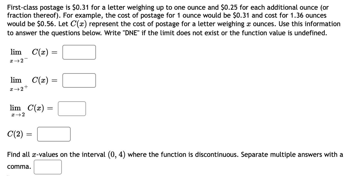 postage is $0.31 for a letter weighing up to one ounce and