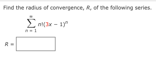 come back to the skipped part. Tutorial Exercise Find the radius of