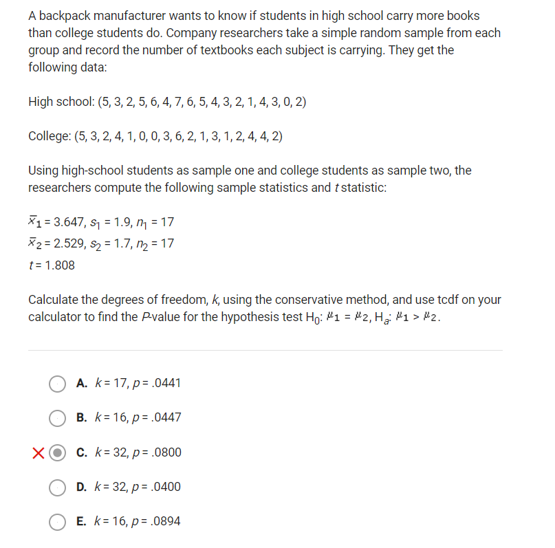 25 E2 = 25.3, 52 = 3.9, n; = 27 Using the