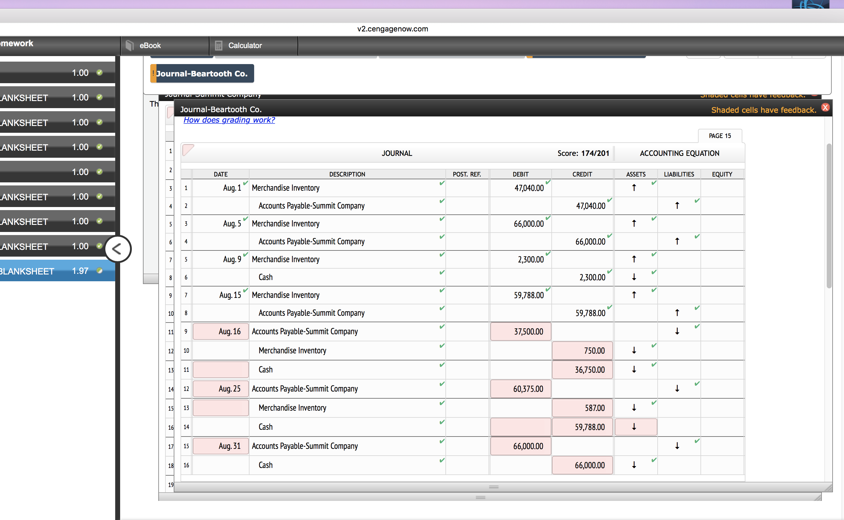 especially for the bear tooth company's journal. The following selected transactions were