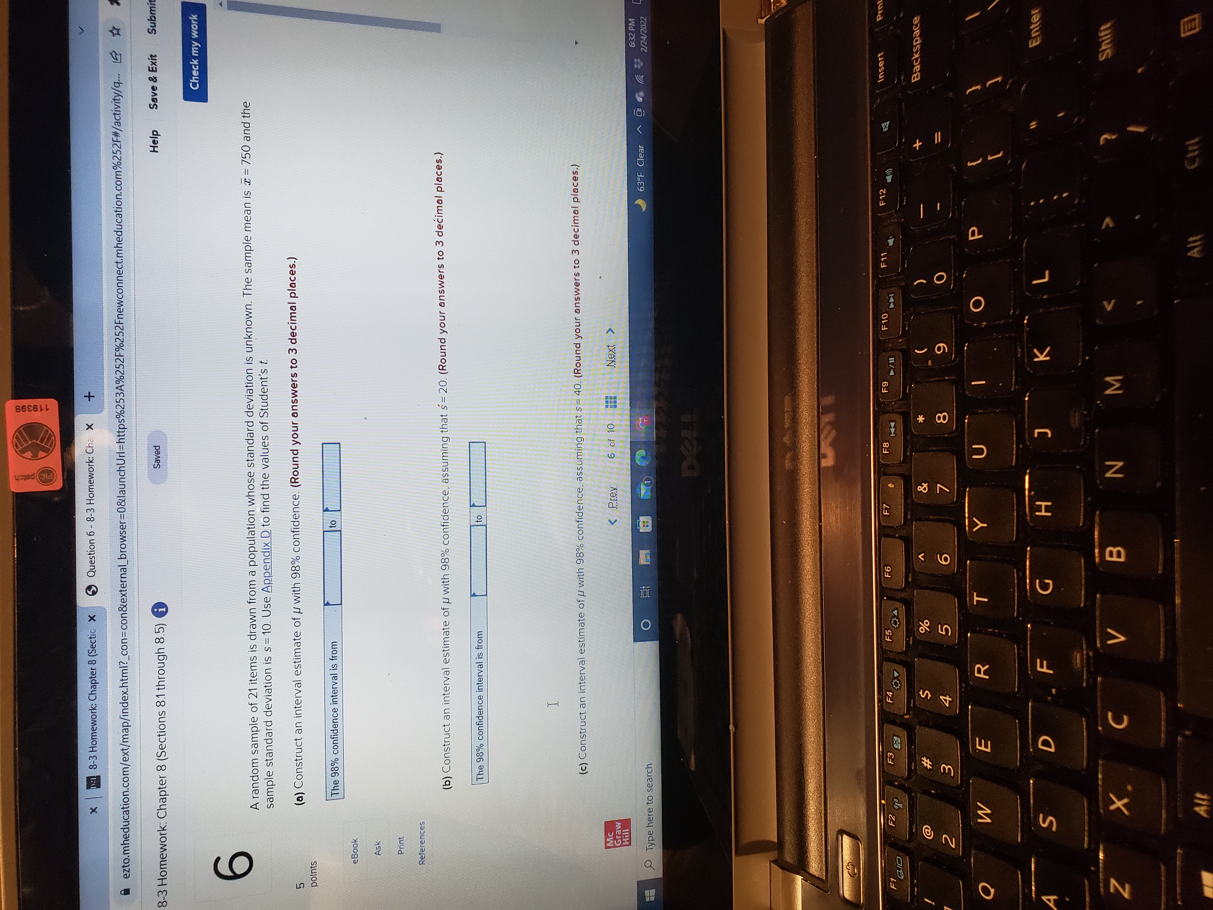  patch 119398 x 121 8-3 Homework: Chapter 8 (Sectic x Question