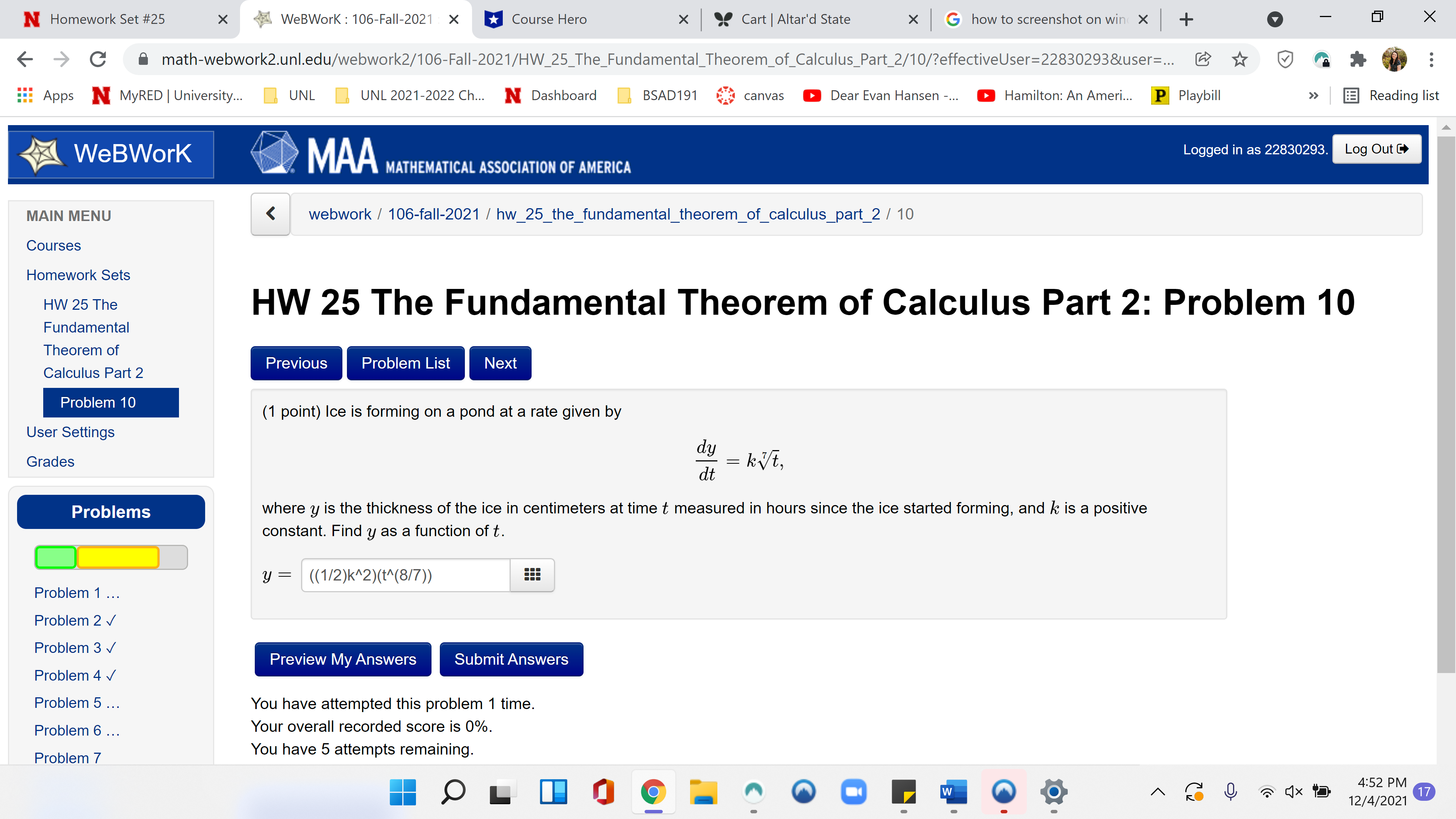 Log Out C MATHEMATICAL ASSOCIATION OF AMERICA MAIN MENU > Reading list