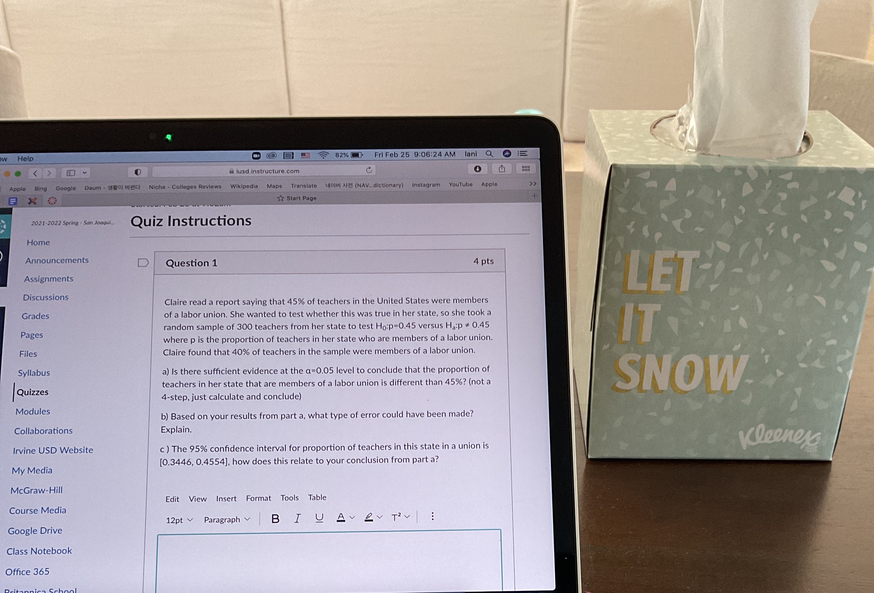 Help me this statistics problem w Help 10 5 82% Fri