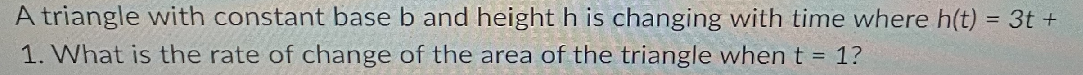 bottom?A square with side x, is changing with time where x(t) =3t