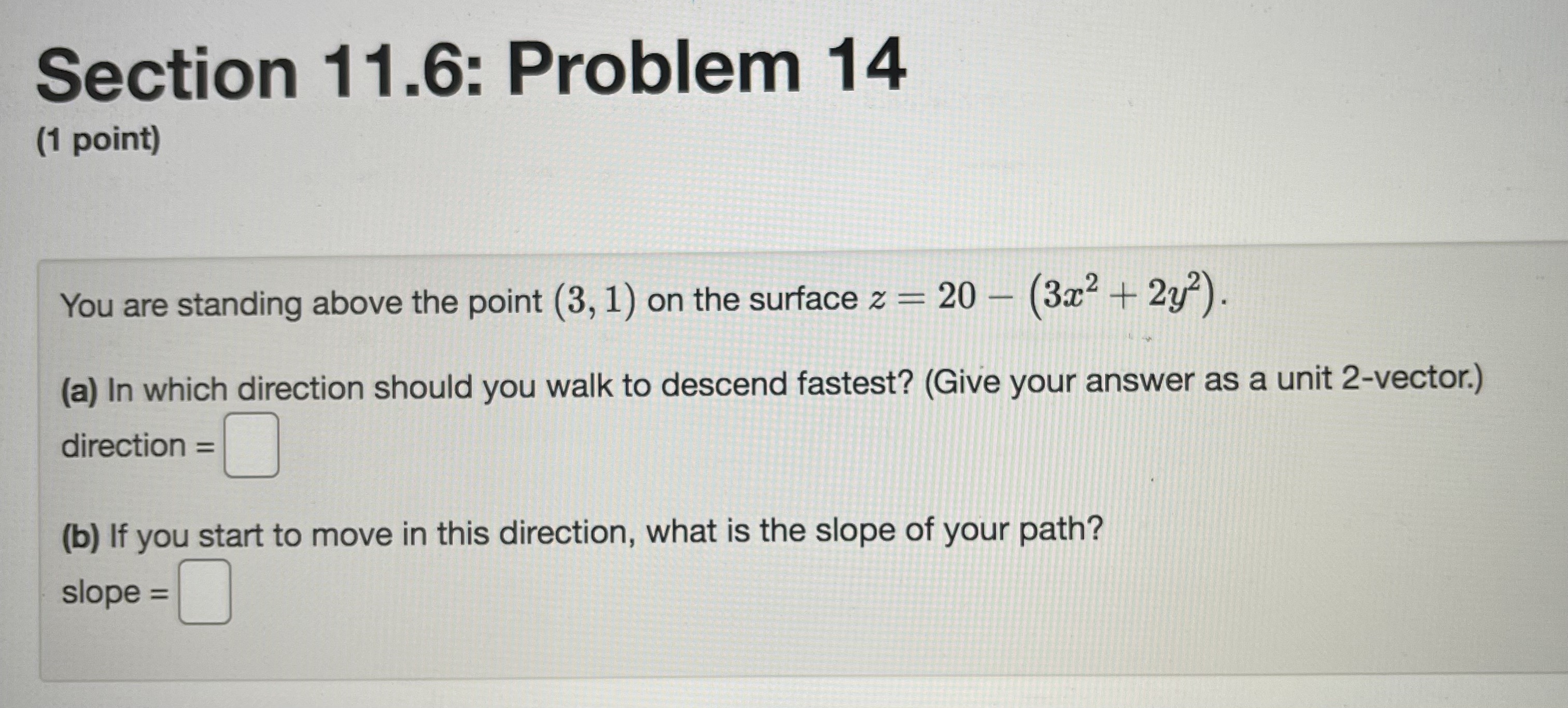 of f at the point (2, 4) in the direction given by