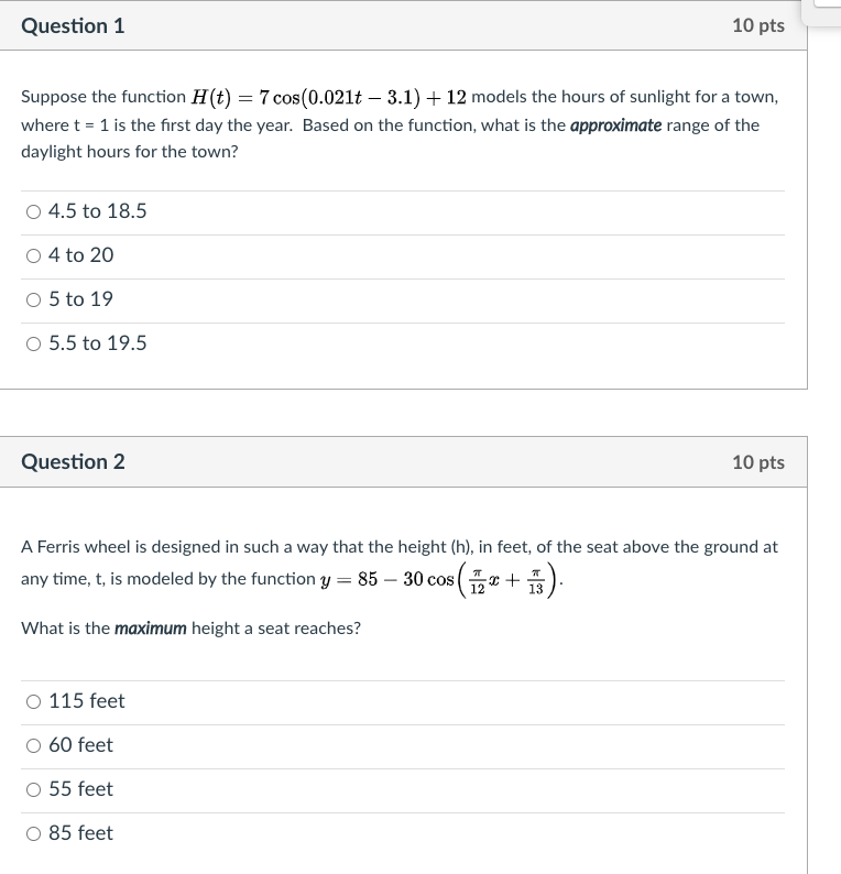 what is the OWE range of the daylight hours for the town?