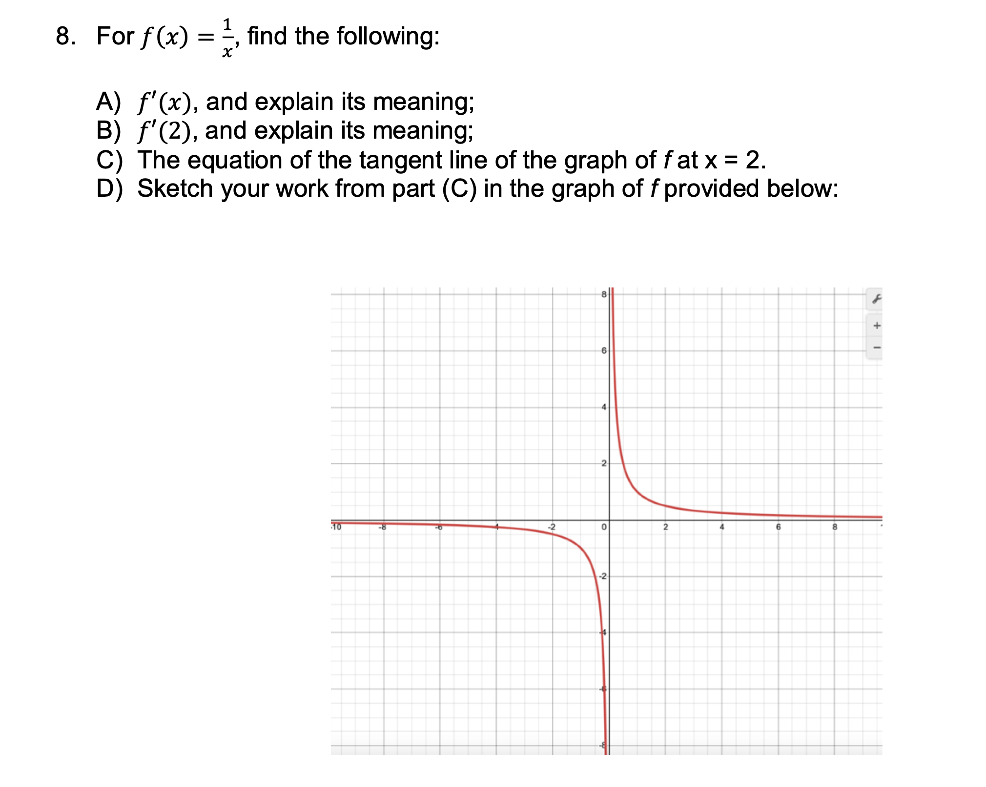 B) Find the equation of the tangent line to f(x) = 3x2