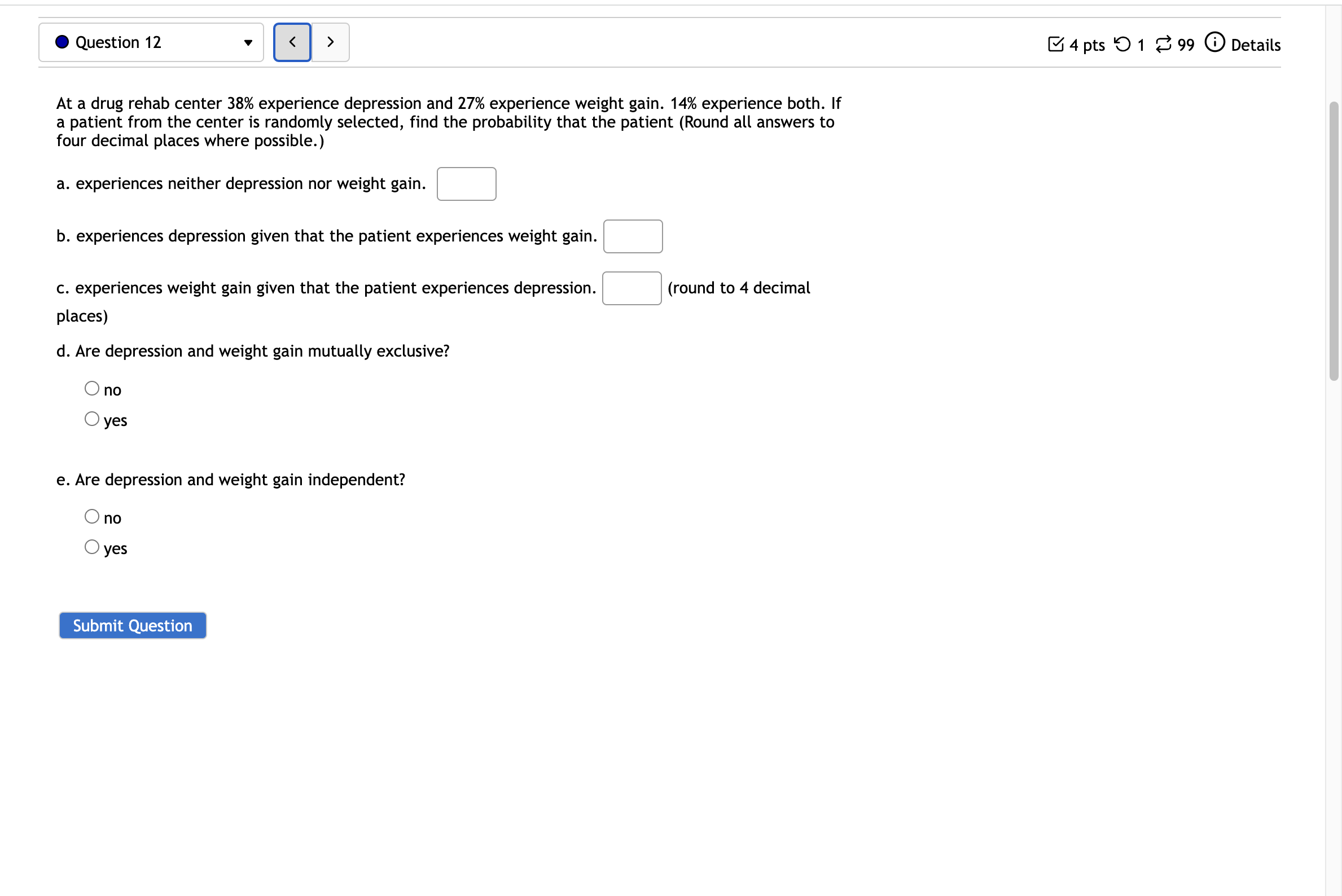 pts '0 1 3 99 6) Details At a drug rehab center