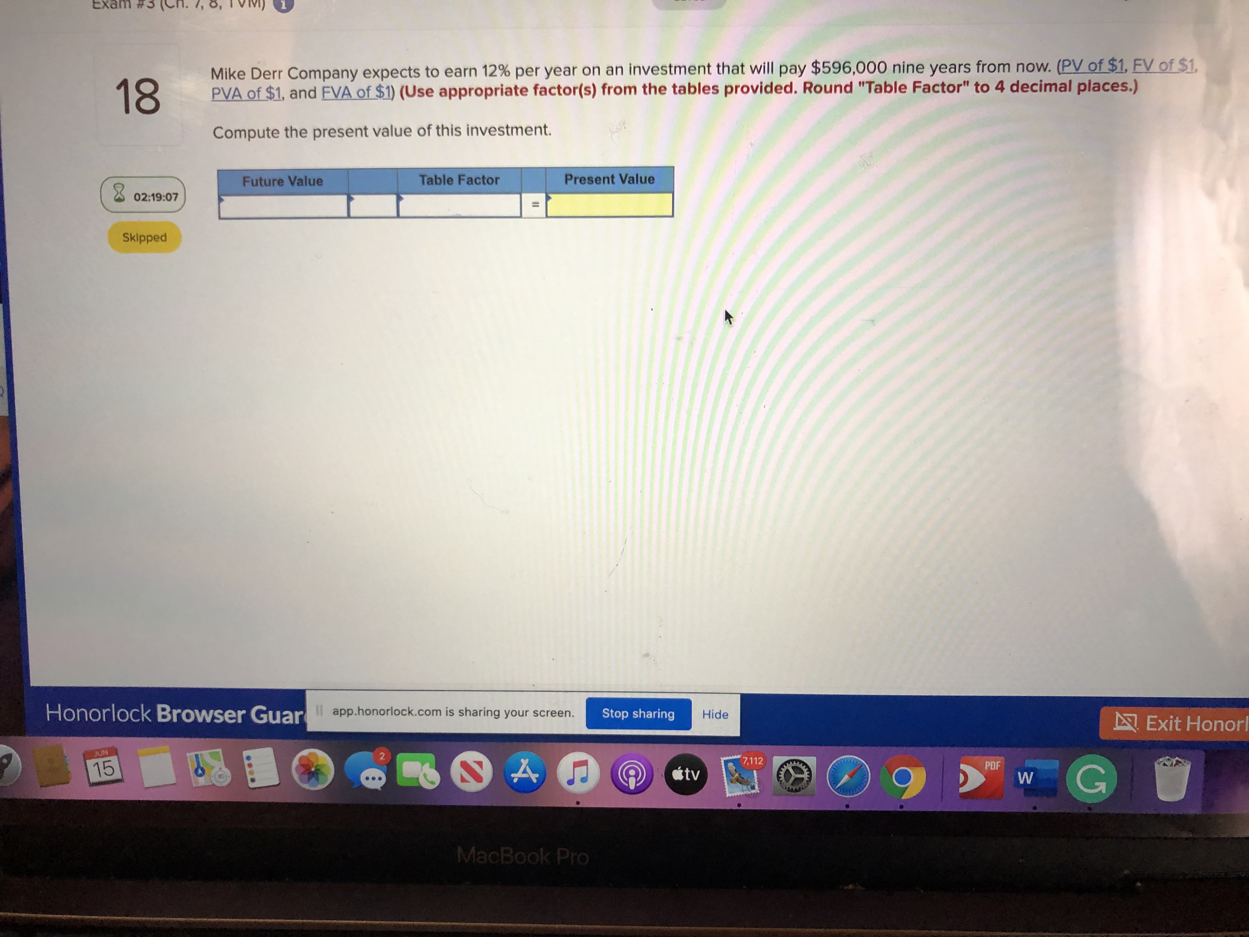19 Mark Welsch deposits $7,800 in an account that earns interest at