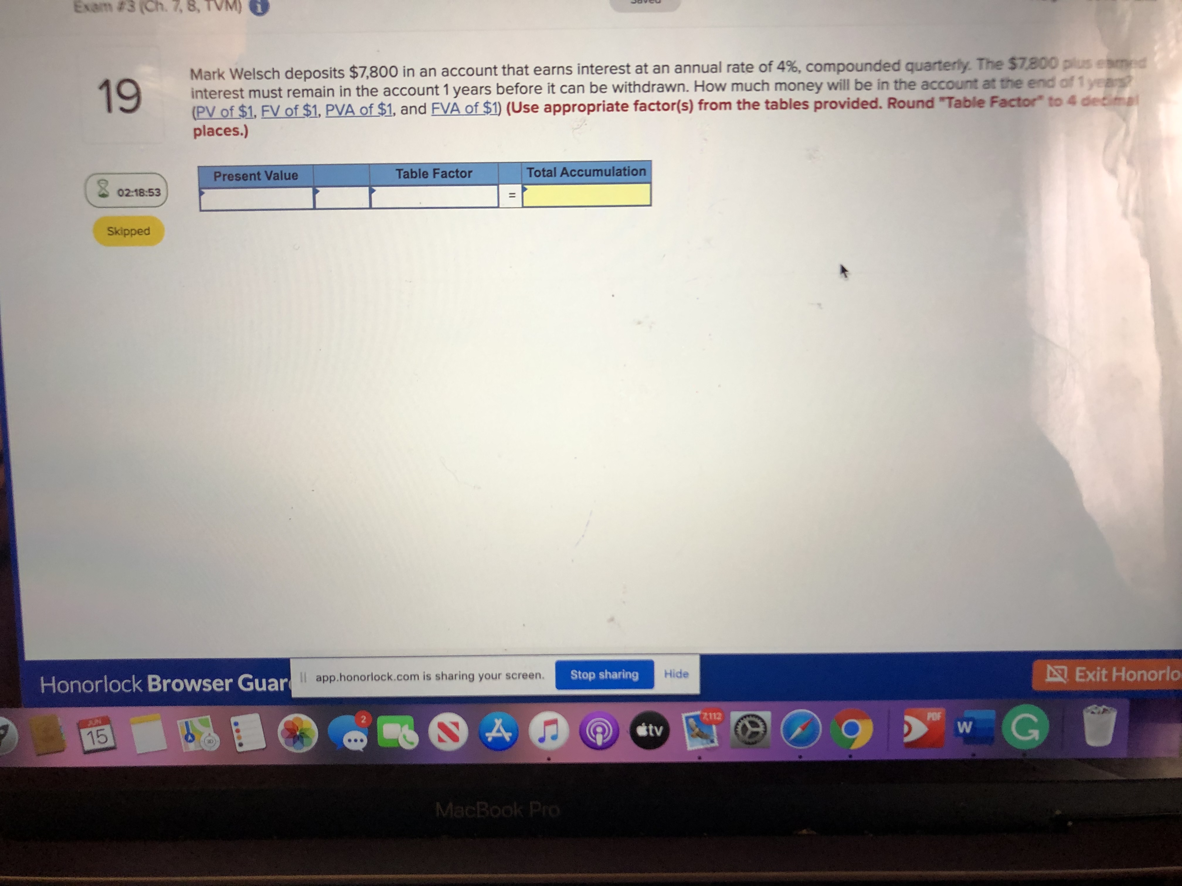 How much money will be in the account at the end of