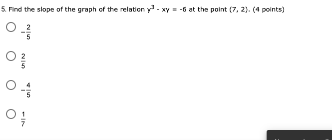 symbol, -, for negative values. (4 points) 3. If 5x2 + y4