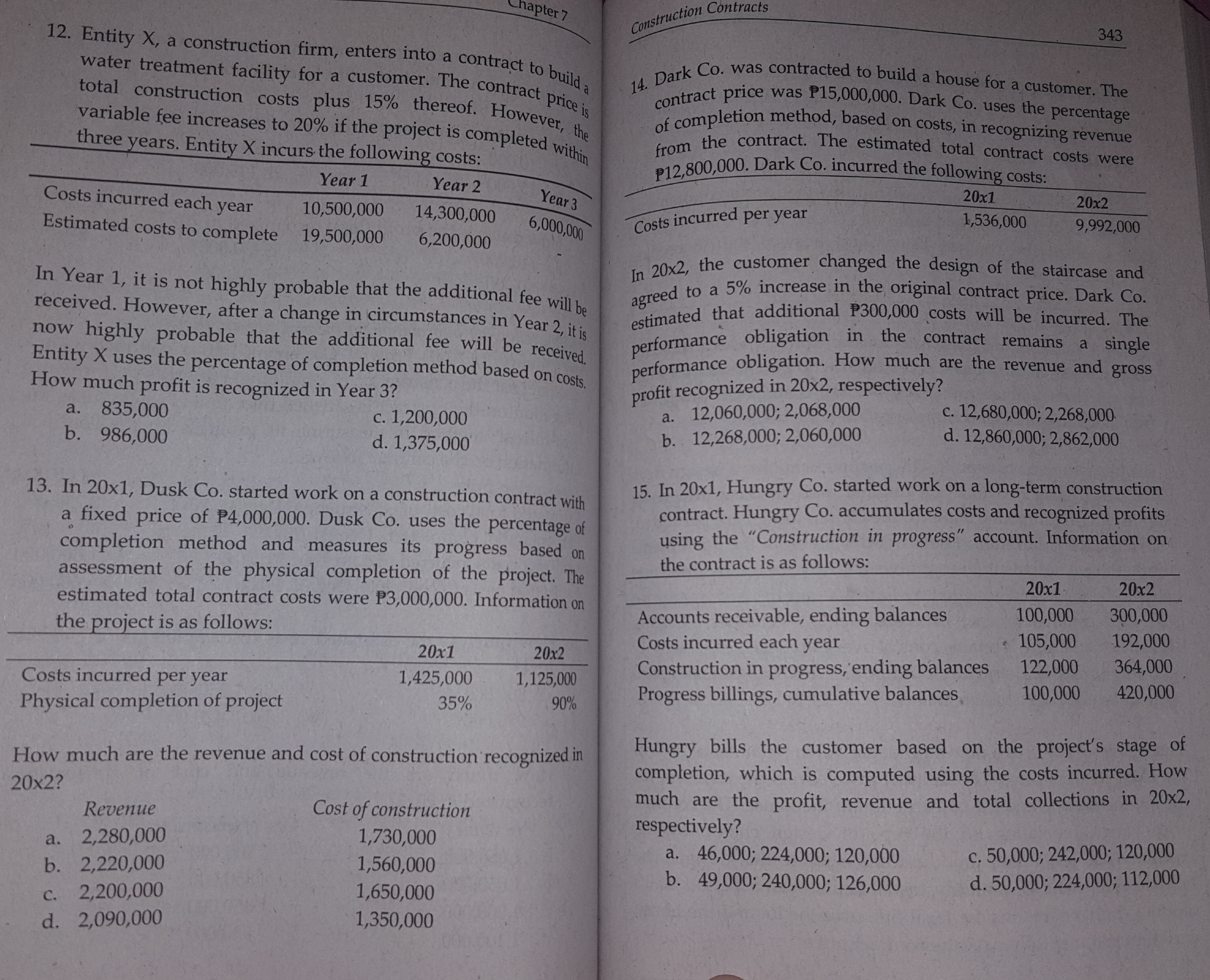 Please answer these questions for me. Thank you Chapter 7 Construction