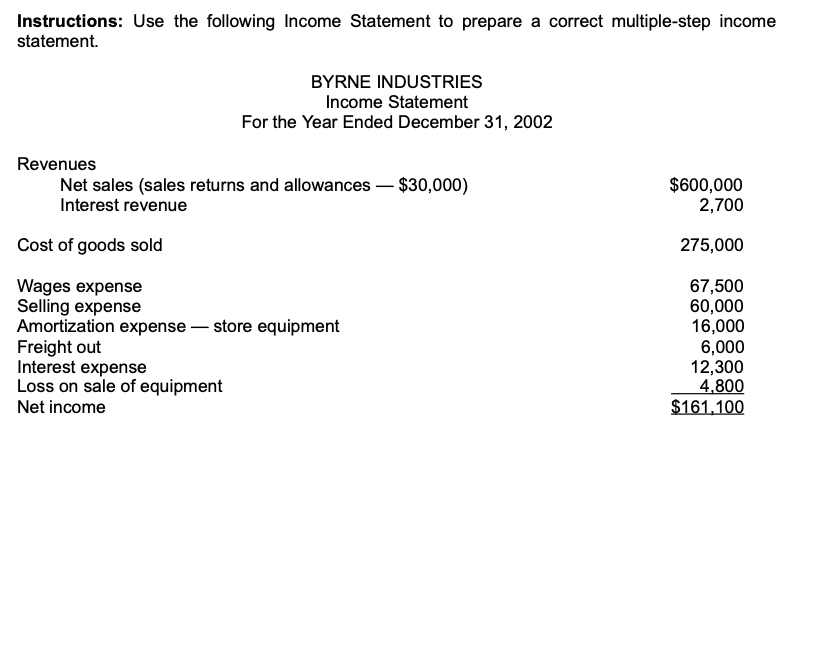 the following information: Sales $200,000 Purchases $140,000 Sales Returns and Allowances 25,000