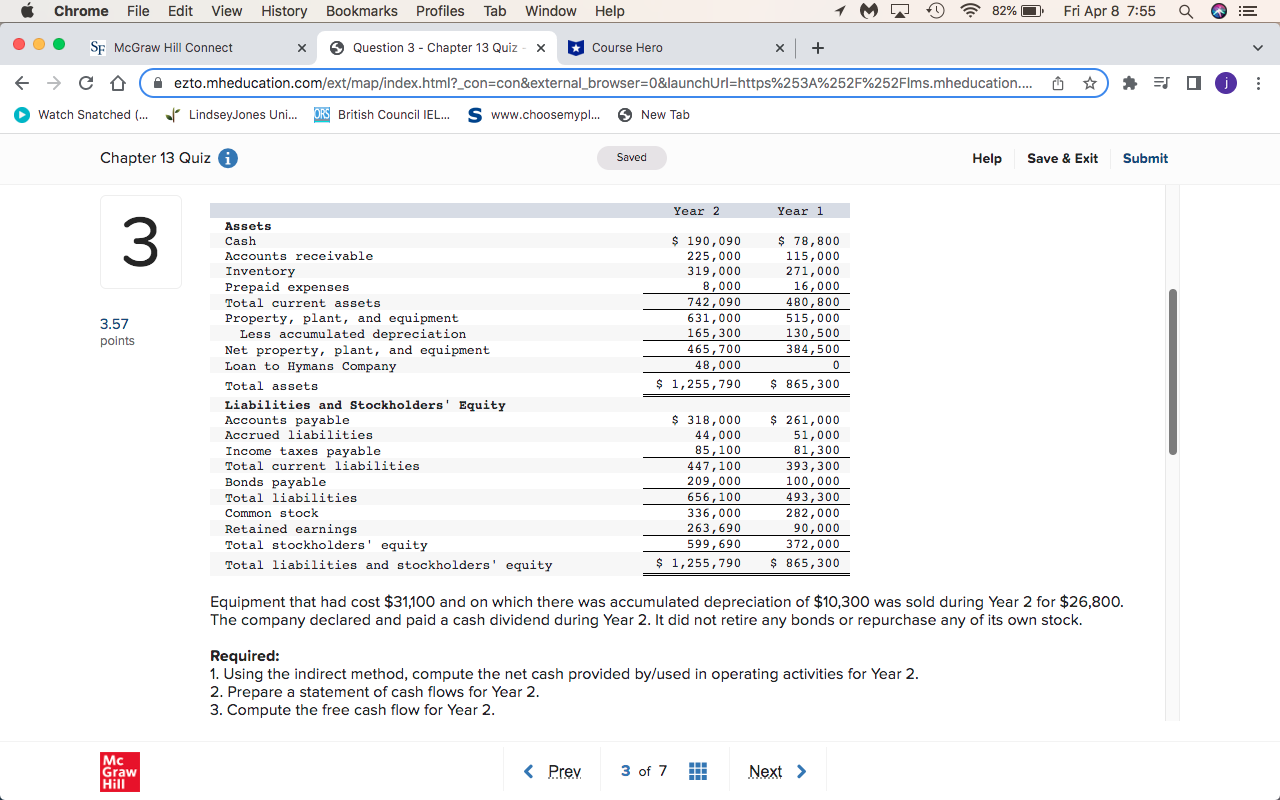 3 Sales $ 711, 000 Cost of goods sold 272,000 Gross margin