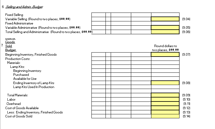 I need help solving the questions for budgeting 1-8. I provided
