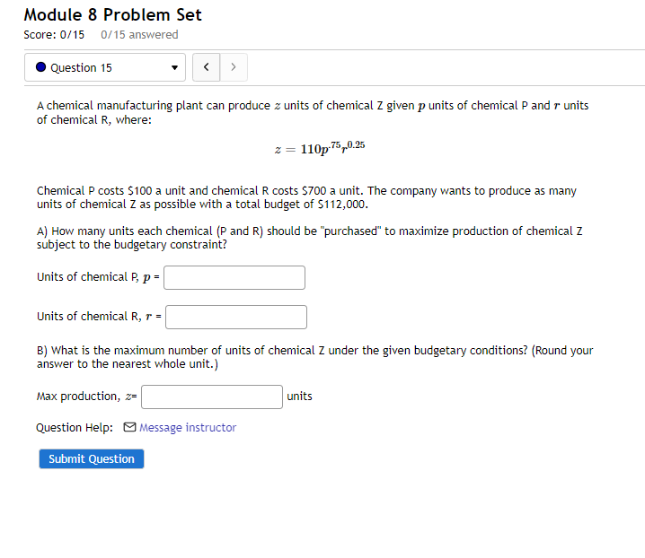  Module 8 Problem Set Score: 0/15 0/15 answered . Question 15