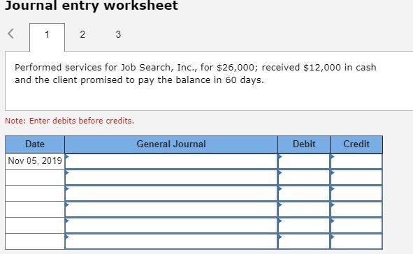 Inc., for $26,; and the client promised to pay the balance in