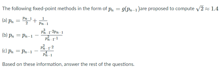 proposed to compute v2 ~ 1.4 (a) Pn = Pn 1 2