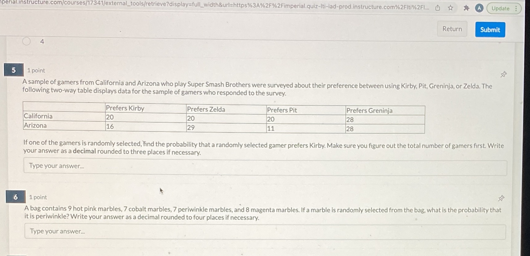 point A sample of gamers from California and Arizona who play Super