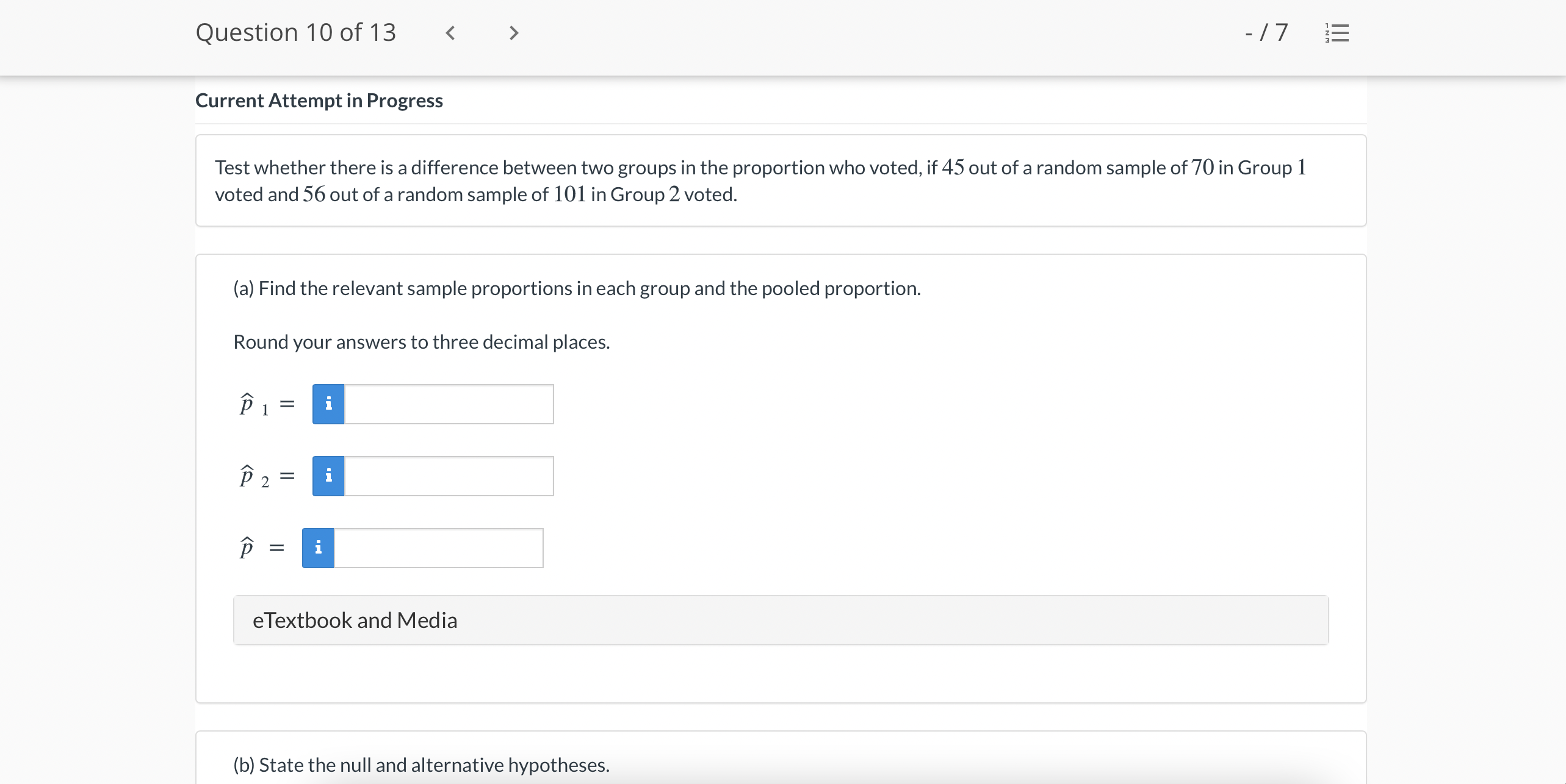 in Group 1 voted and 56 out of a random sample of