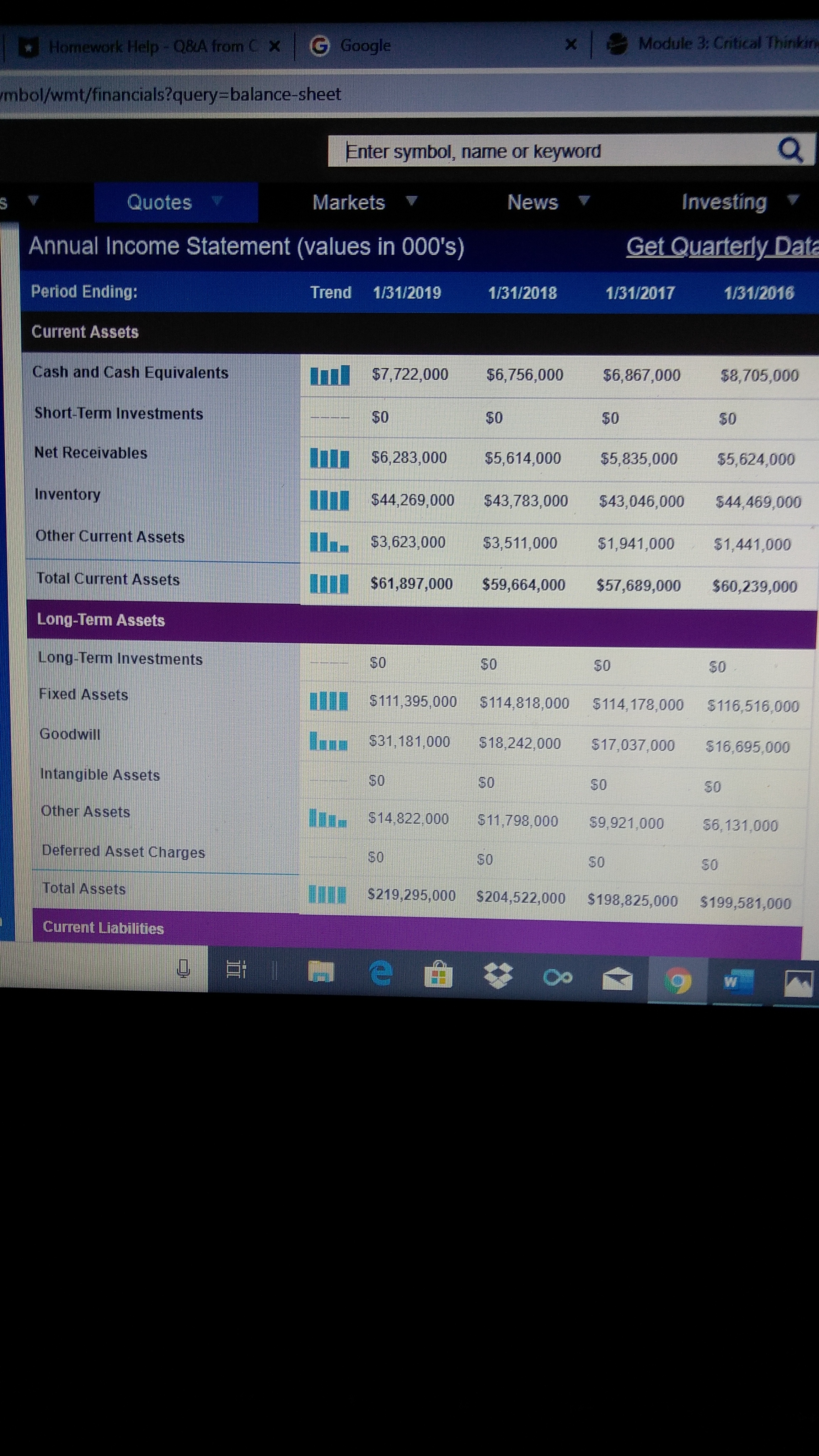 balances. * Homework Help - Q&A from C x G Google X