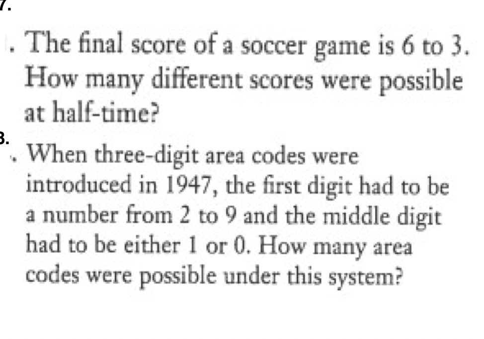 How many different sandwiches are possible?2. In how many ways can you