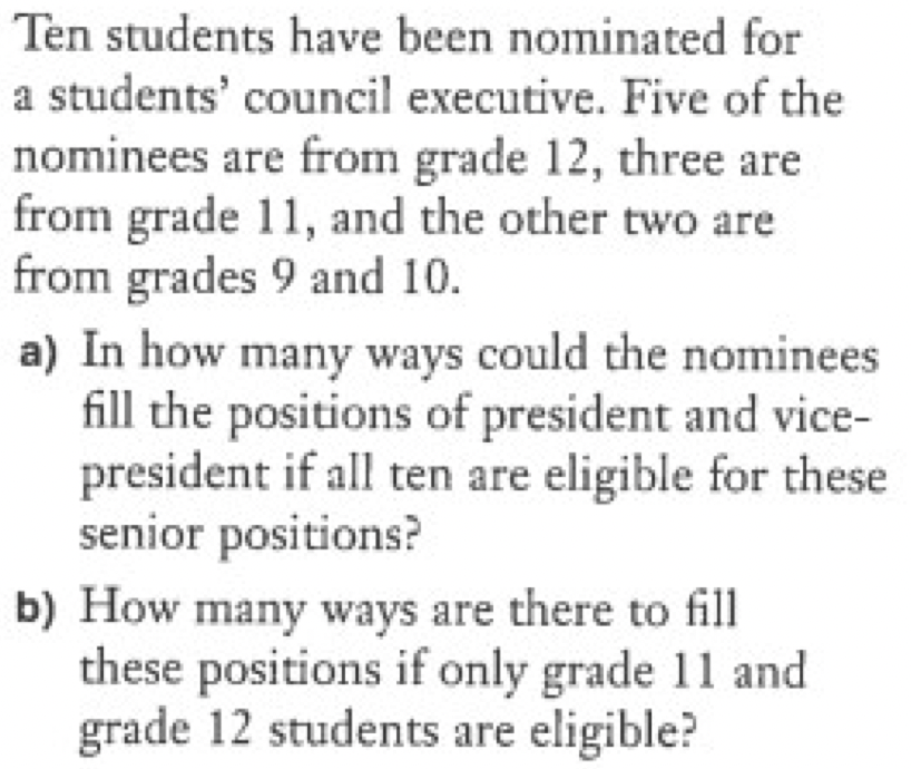 a pair of dice? 3. `. In how many ways can you